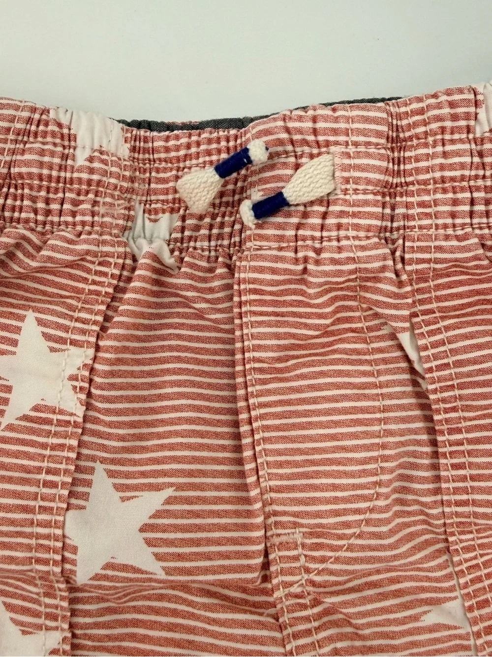 Baby GAP Red White Star Striped Boys Pull-On Shorts